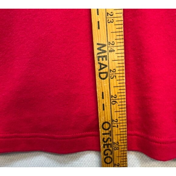 Quacker Factory 3/4 Sleeve Shirt American Flag Heart Rhinestone Design 2X Red - Picture 5 of 9